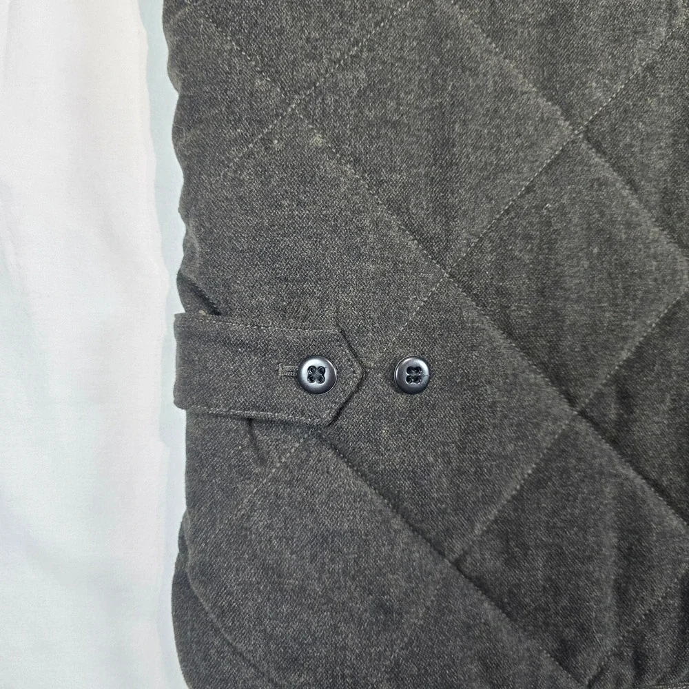 J.Crew Sussex Quilted Vest Mens XS Charcoal Grey PrimaLoft G8555 Full Zip - Picture 6 of 13